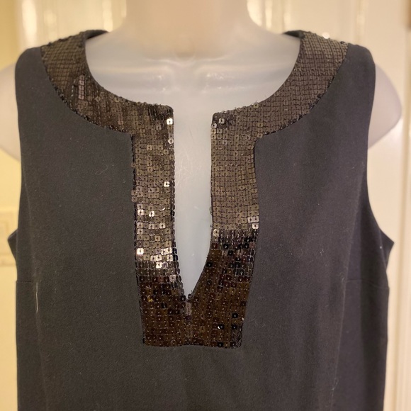 Nine West - Woman’s black sleeveless cocktail dress with decorative sequence, 6 - Picture 3 of 7